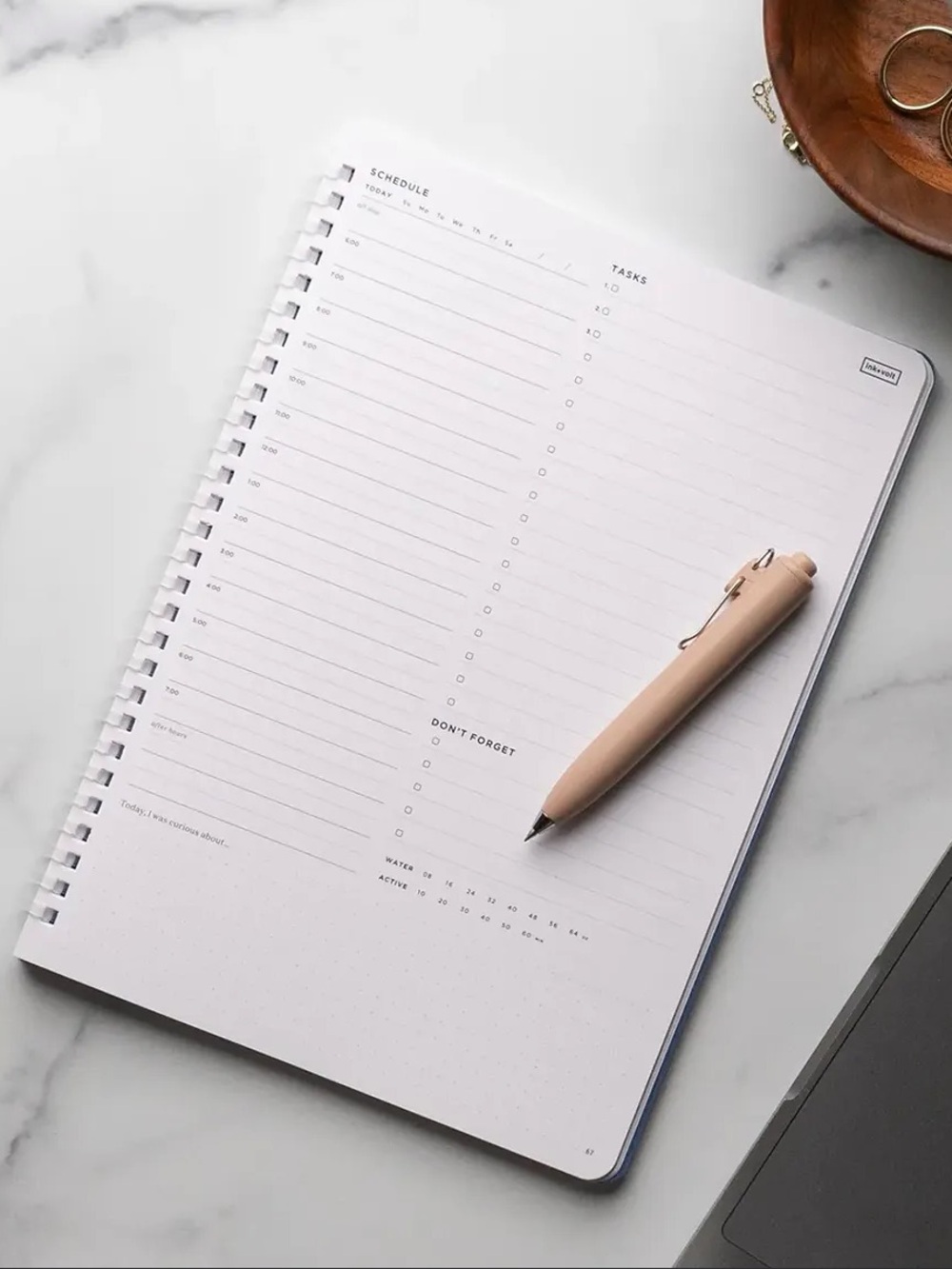 Ink + Volt Task Planner in Graphite